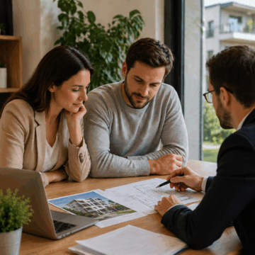 investissement immobilier neuf alsace couple avec conseiller appartement neuf strasbourg