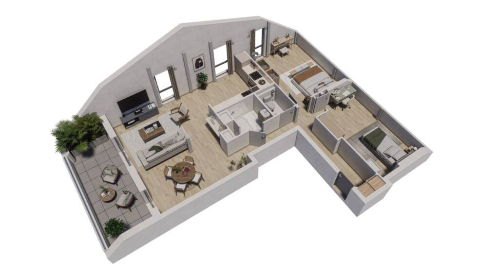 Plan d’un appartement neuf Résidence Krautgarten à Schweighouse-sur-Moder